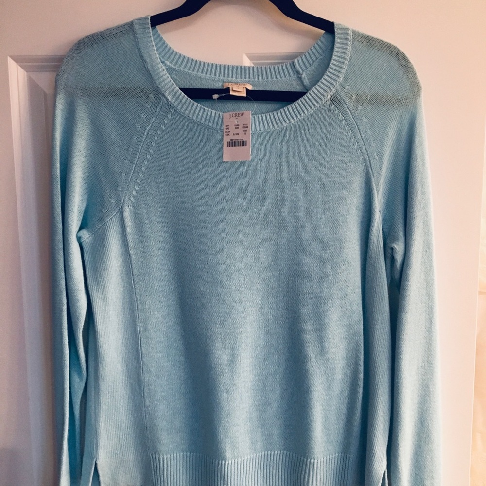 NWT J Crew Woman’s Blue Crewneck Sweater